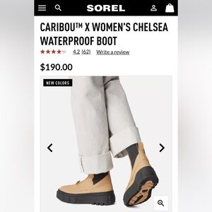 Sorel Caribou waterproof Chelsea Boots